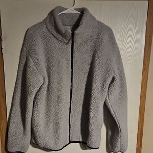 PINK Victoria's Secret Gray Sherpa Jacket